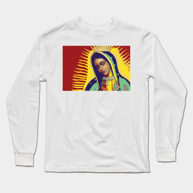 Modern Virgin of Guadalupe Long Sleeve T-Shirt by Work for Justice